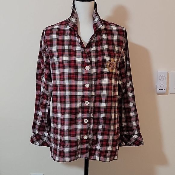Chaps by Ralph Lauren plaid pajama top - Picture 1 of 10